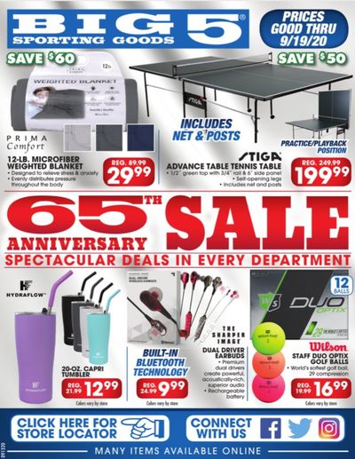 Big 5 Weekly Ad September 13 to September 19