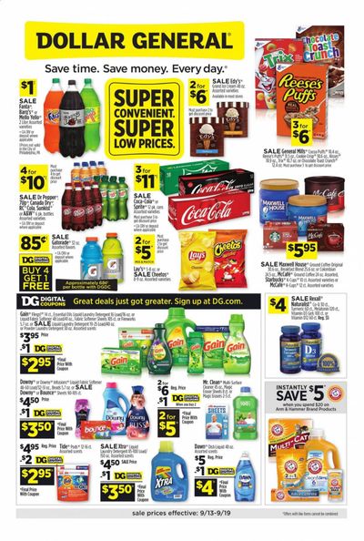 Dollar General Weekly Ad September 13 to September 19 Dollar General Weekly Ad September 13 to September 19