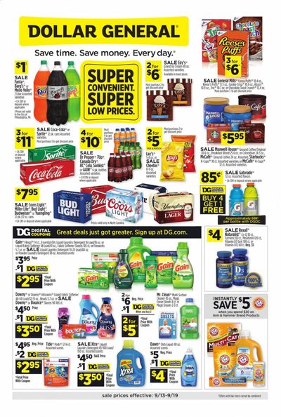 Dollar General (NC) Weekly Ad September 13 to September 19