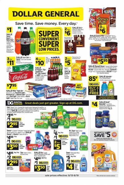 Dollar General (FL) Weekly Ad September 13 to September 19