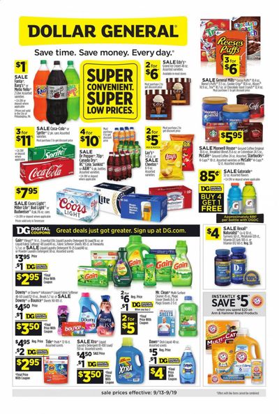 Dollar General (TN) Weekly Ad September 13 to September 19