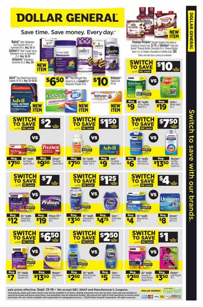 Dollar General Weekly Ad September 13 to September 19