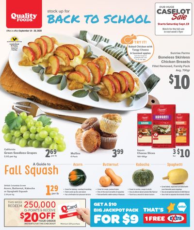 Quality Foods Flyer September 14 to 20