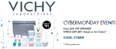 Vichy Canada Cyber Monday Deals: Save 25% Off Sitewide + FREE 9-Piece ($91 Value) with All Orders! *Live*