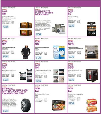 Costco Canada More Savings Weekly Coupons/Flyers for: Quebec, until September 27 Costco Canada More Savings Weekly Coupons/Flyers for: Quebec, until September 27
