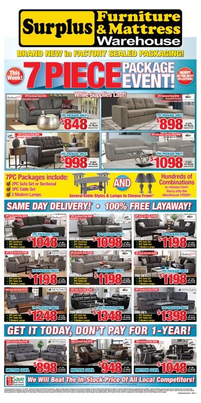 Surplus Furniture & Mattress Warehouse (Saint John) Flyer September 15 to 28