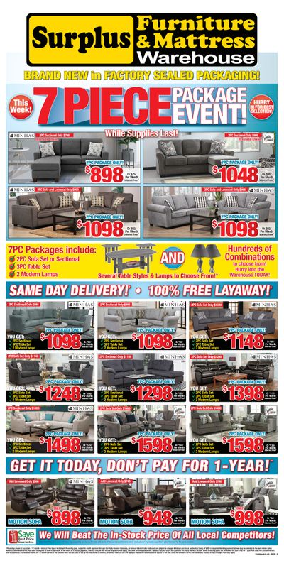 Surplus Furniture & Mattress Warehouse (Calgary) Flyer September 15 to 28