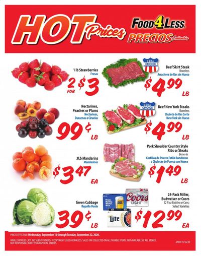 Food 4 Less (IL) Weekly Ad September 16 to September 22