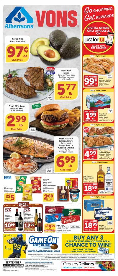 Albertsons Weekly Ad September 16 to September 22