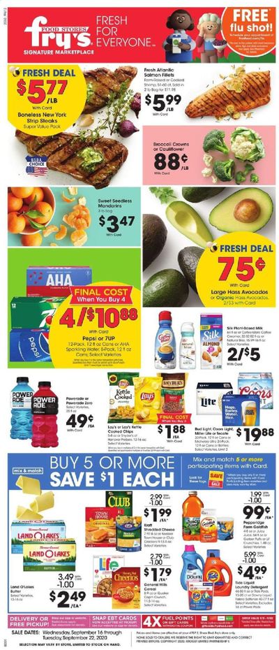 Fry’s (AZ) Weekly Ad September 16 to September 22