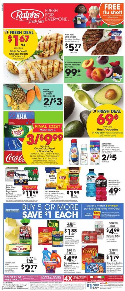 Ralphs fresh fare Weekly Ad September 16 to September 22