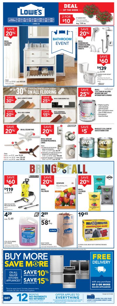 Lowe's Flyer September 17 to 23