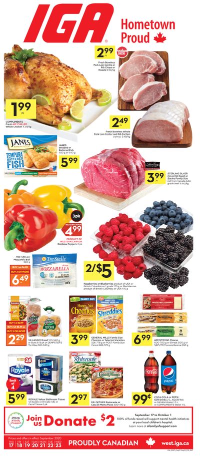 IGA (West) Flyer September 17 to 23