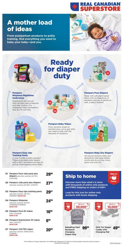 Real Canadian Superstore (ON) Baby Flyer September 10 to 23