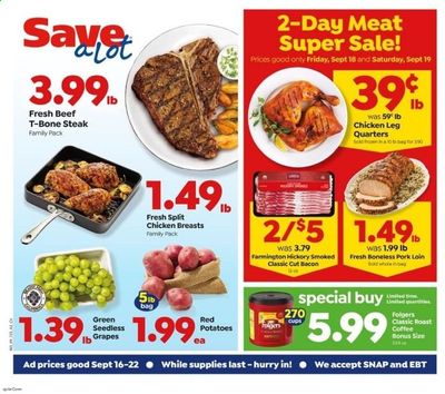 Save a Lot Weekly Ad September 16 to September 22