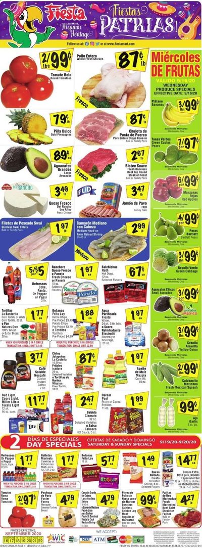 Fiesta Mart Weekly Ad September 16 to September 22