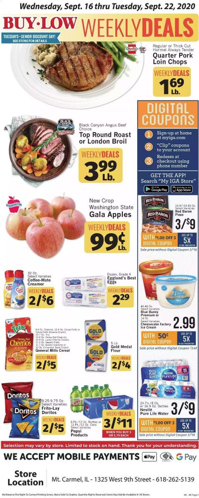 IGA Weekly Ad September 16 to September 22