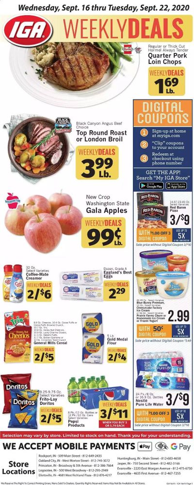 IGA Weekly Ad September 16 to September 22