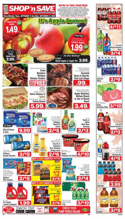Shop ‘n Save (Pittsburgh) (MD, NY, OH, PA) Weekly Ad September 17 to September 23