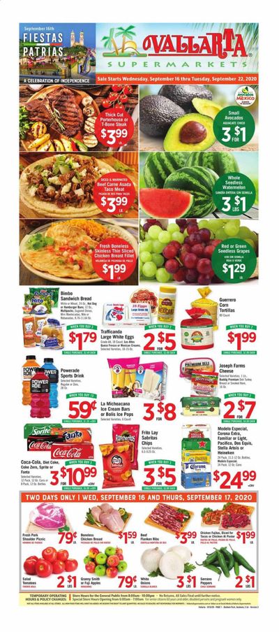 Vallarta Weekly Ad September 16 to September 22