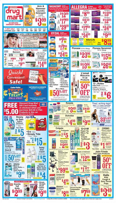 Discount Drug Mart Weekly Ad September 16 to September 22