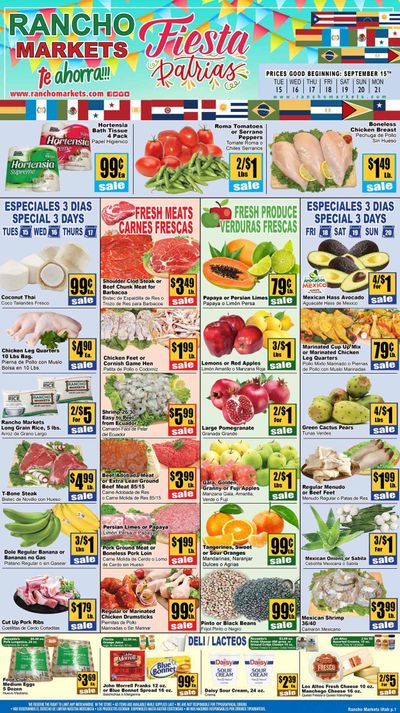 Rancho Markets Weekly Ad September 15 to September 21