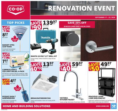 Co-op (West) Home Centre Flyer September 17 to 23