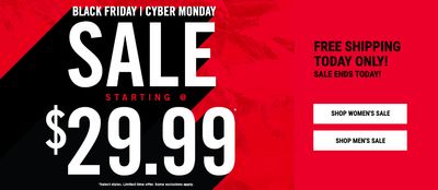 Journeys Canada Cyber Monday Sale: FREE Shipping on All Orders + Shoes From $29.99