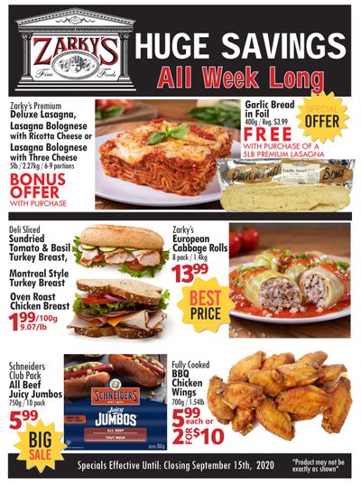 Zarky's Flyer September 16 to 22