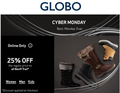 Globo Shoes Canada Cyber Monday 2019 Sale: Save