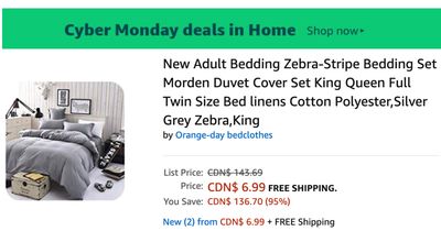 Amazon Canada Cyber Monday 2019 Deals: *HOT* Save 95% off King Bedding Set for $6.99, with FREE Shipping + 50% off Barbie Dreamhorse Doll Playset